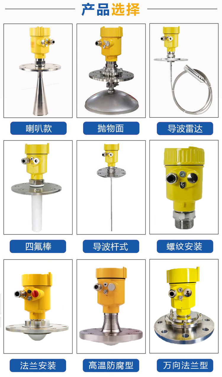 高频雷达料位计产品分类图